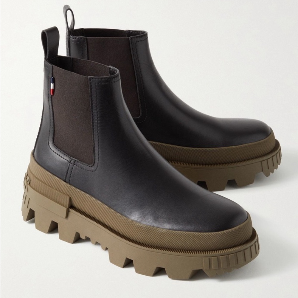 Moncler Lir Leather Chelsea Boots